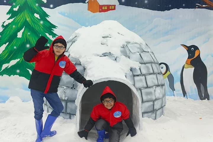 Children playing in snow
